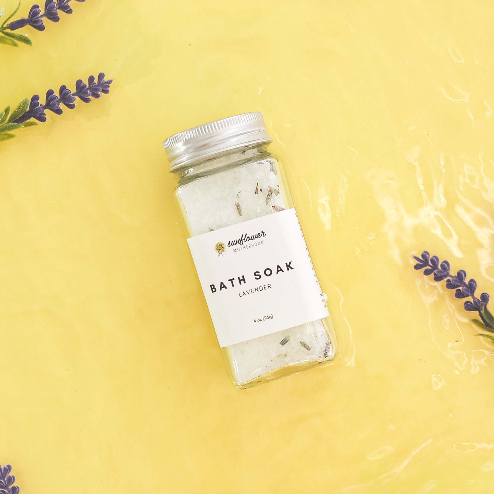 Sunflower Motherhood - Wholesale Bath Soak/Milk - Bath Soak | Relaxing Mama Lavender Epsom Bath Soak