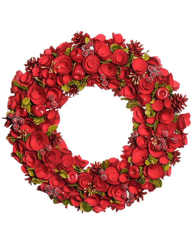 Dibor – wholesale Wreath – Extra Large Luxury Red Roses Wreath 42cm1