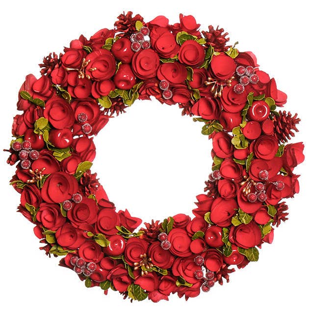 Dibor – wholesale Wreath – Extra Large Luxury Red Roses Wreath 42cm1