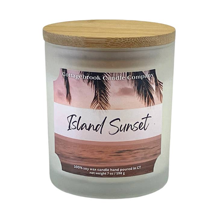 Candela Island Sunset Soy per la vendita all'ingrosso da parte di Cottagebrook Candle Company