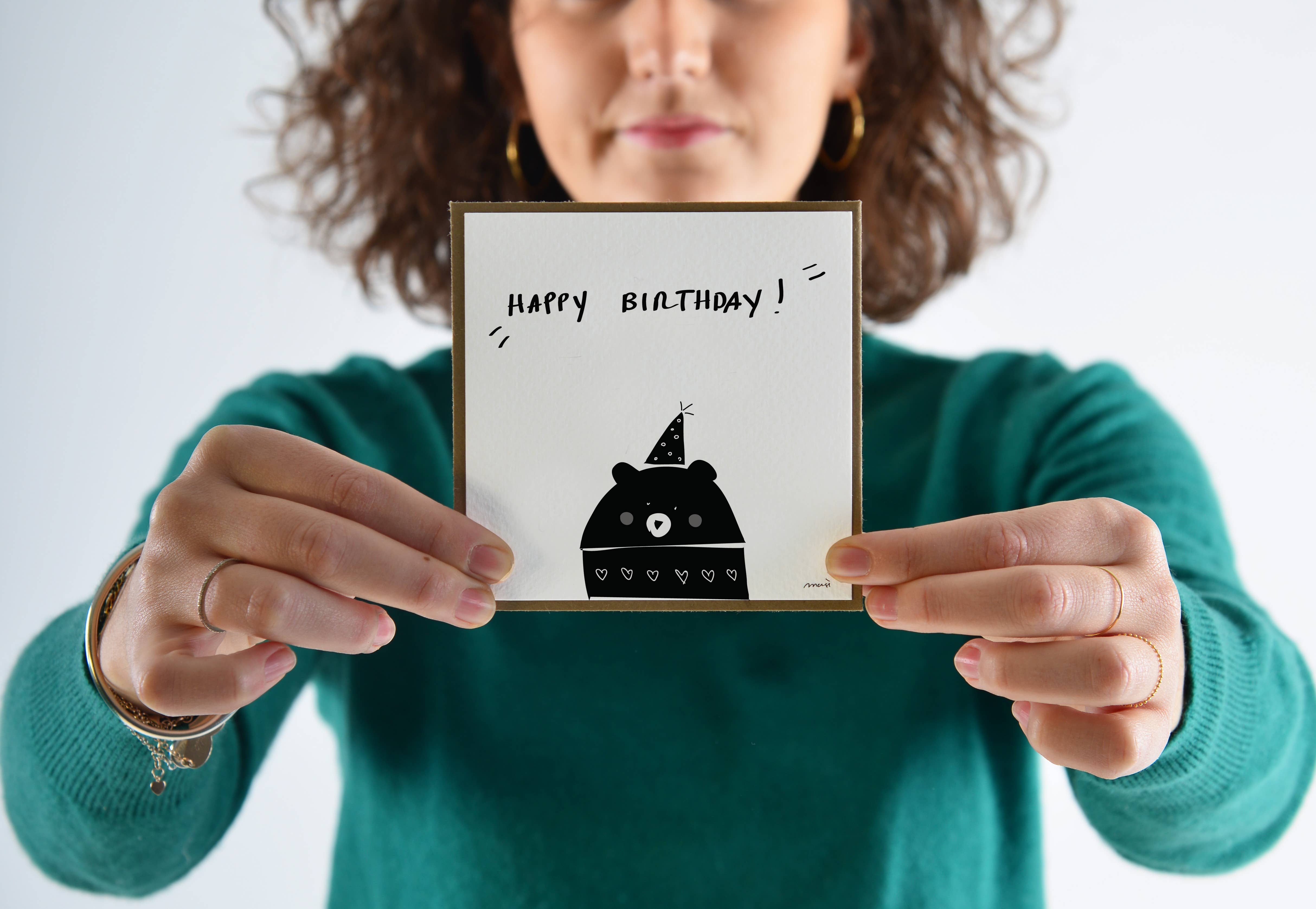 mersì gift designers – Großhandel Geburtstagskarten – C10 - Geburtstagskarte - Grußkarte - handgefertigt in Italien1