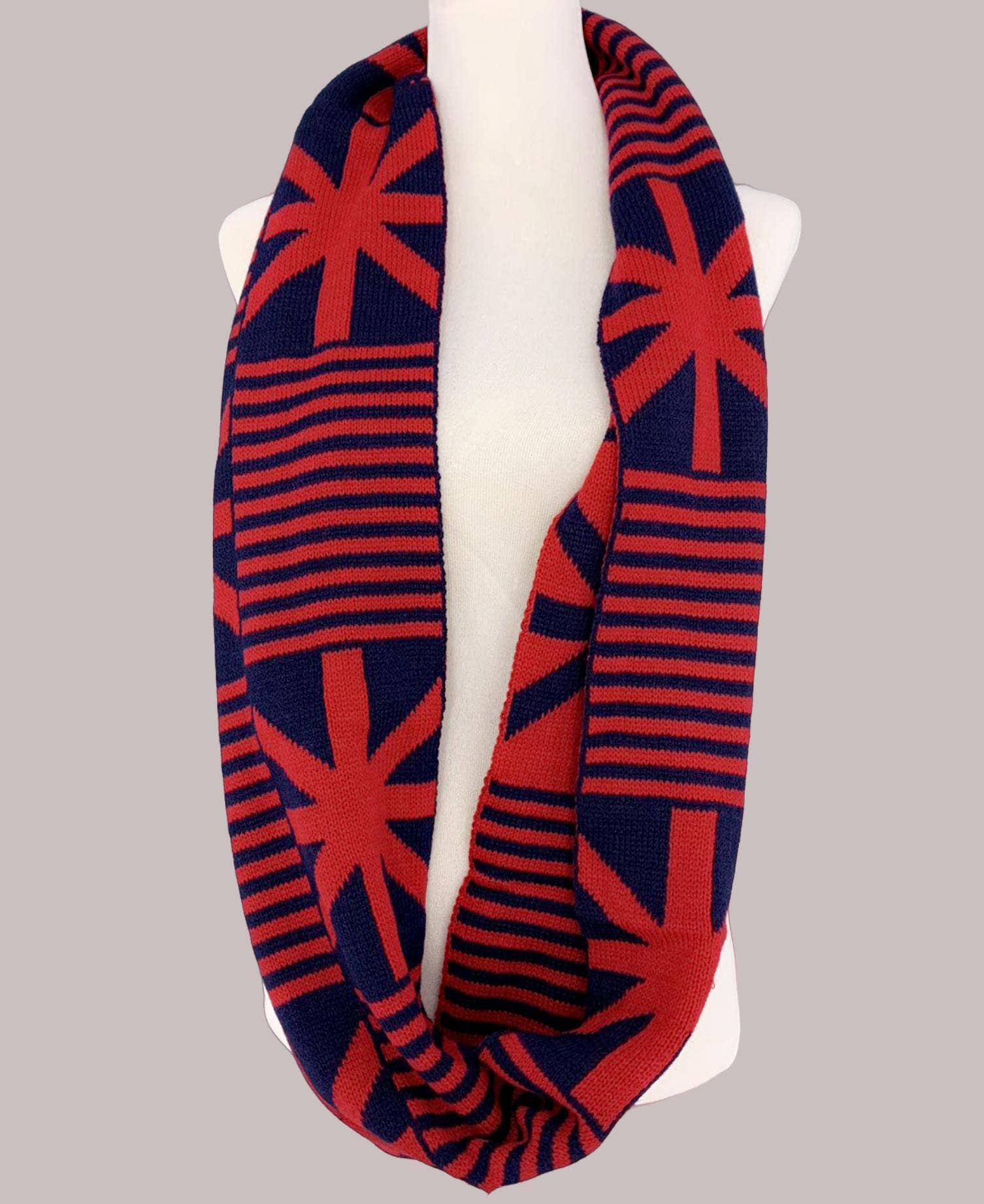 JC Sunny Fashion - Wholesale Sjaal - Dames - JC011817 Infinity-sjaal met patroon geïnspireerd op Union Jack0