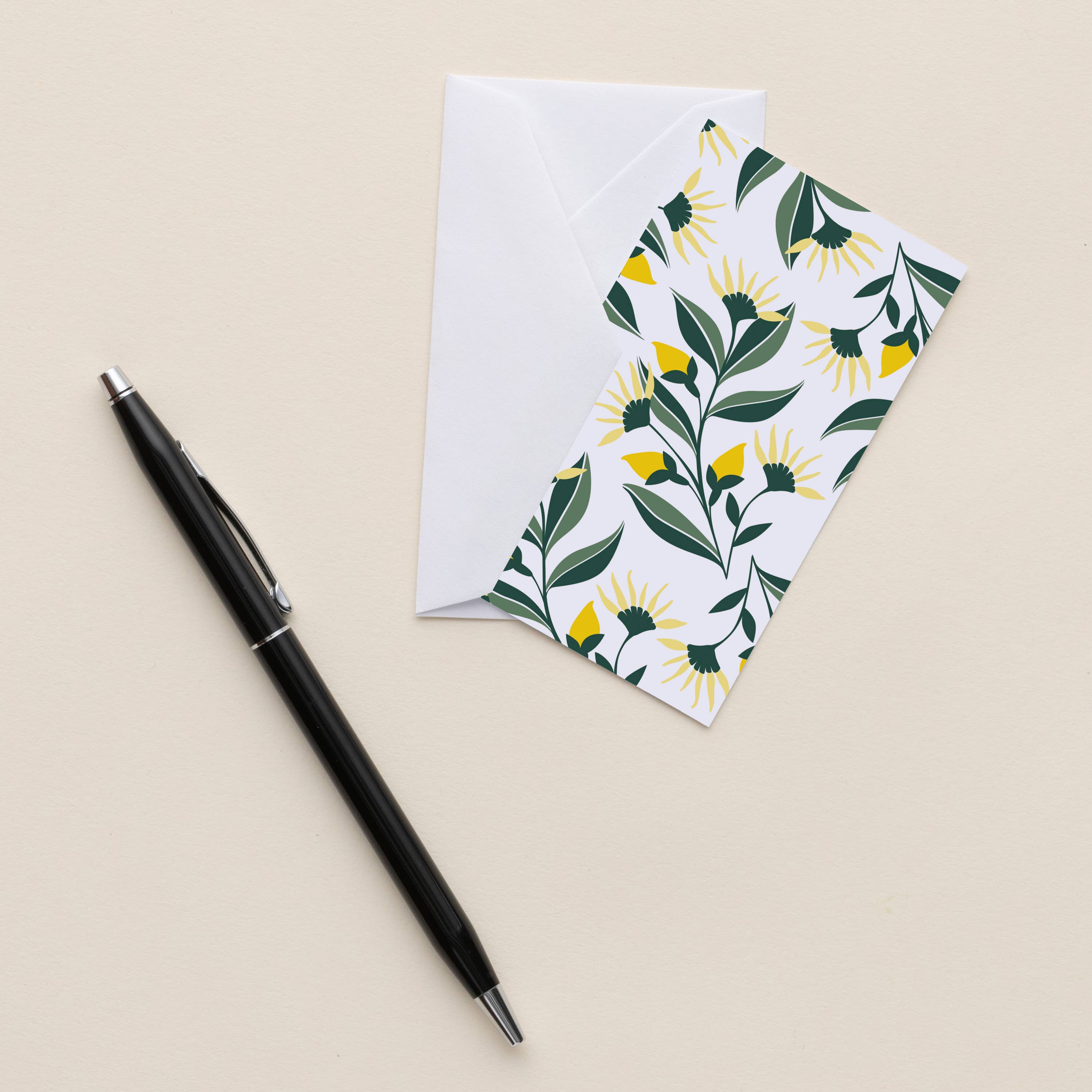 HAZELMADE® Tea Towels + Gifts - Wholesale Stationery/Notecard Set - Yellow Aster Mini Note Set | Cards2