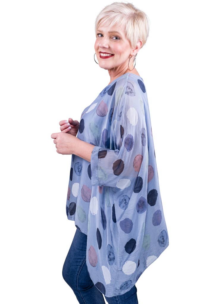 TINA Stephens Italy/Tees By Tina - Wholesale Kaftan - Women's - Sofia Circle Silk Kaftan (BQ201R)7