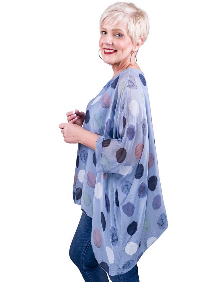 TINA Stephens Italy/Tees By Tina - Wholesale Kaftan - Women's - Sofia Circle Silk Kaftan (BQ201R)7