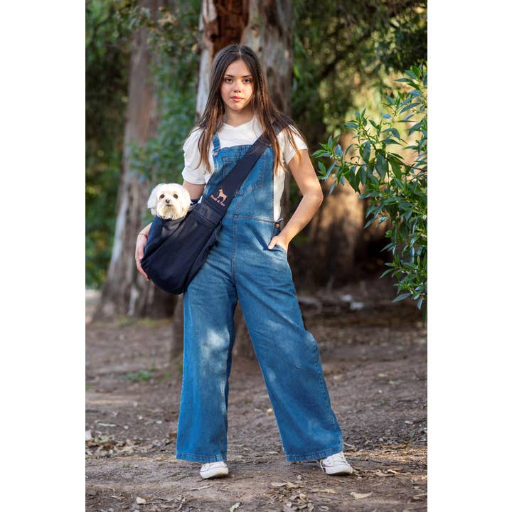 NOAH AND PAW LLC - Wholesale Pet Carrier - Cat/Dog - Premium Twill Pet sling Carrier, Snap Style, Black11