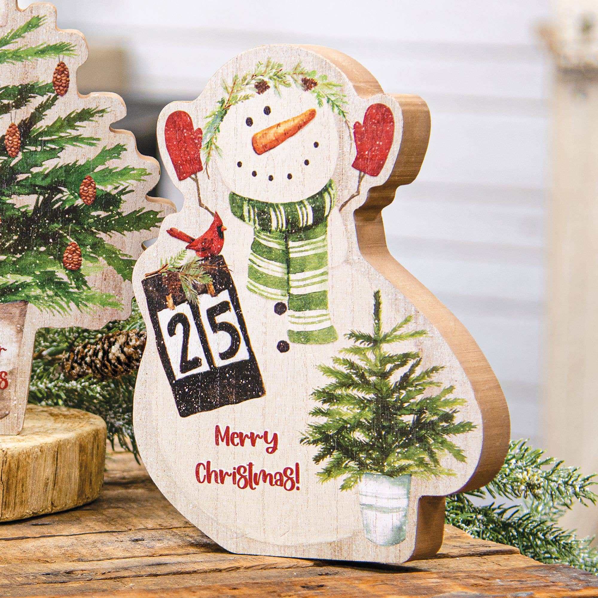 The Hearthside Collection - Venta al por mayor Decoración navideña - Niñera de muñeco de nieve grueso feliz navidad1