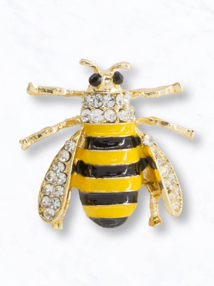 Gnistrende Humlebi Broche Pin for engroshandel hos Suzie Q USA