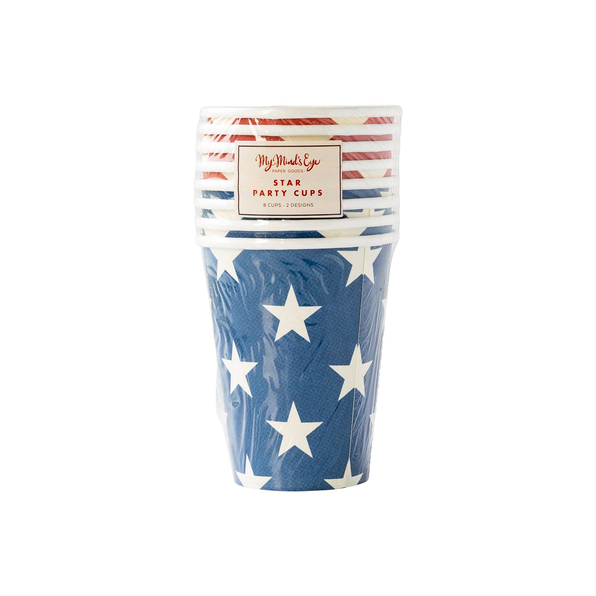 My Mind’s Eye - Wholesale Disposable Cup - HAM915 - Red and Blue Star Paper Cups