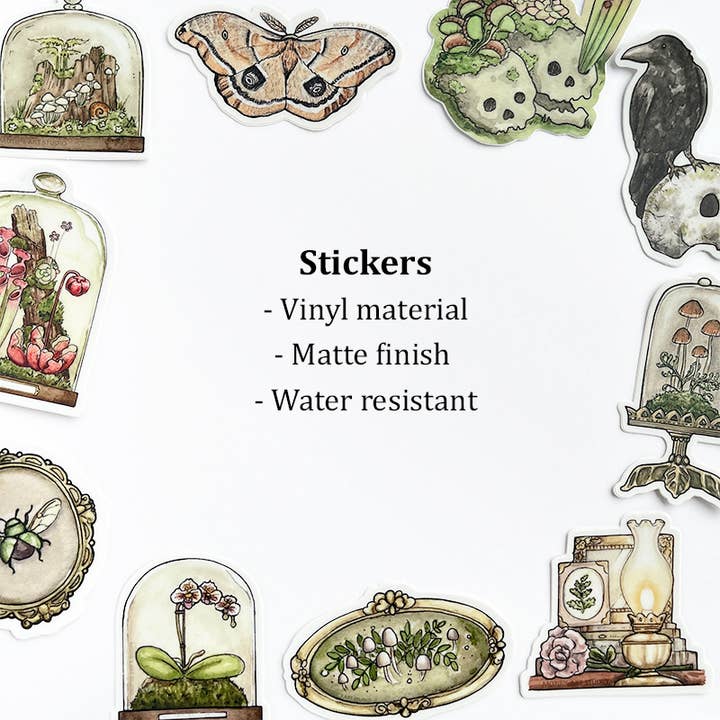 Motif's Art Studio - Wholesale Sticker - Skulls with Carnivorous Plants Sticker2