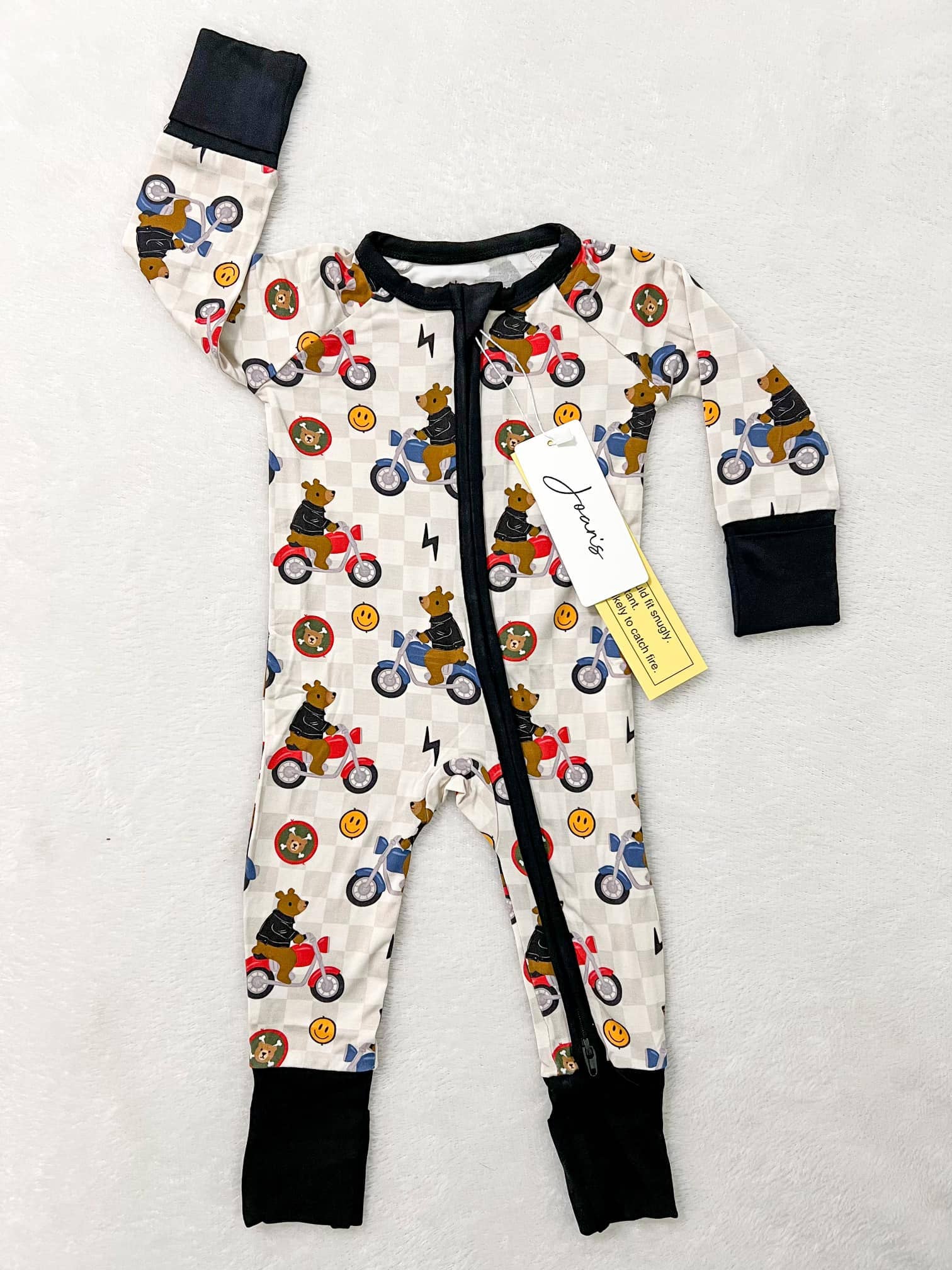 Joan's - Wholesale Sleepsuit - Baby - Biker Bear Zippy (Bear Cub Biker Club)5