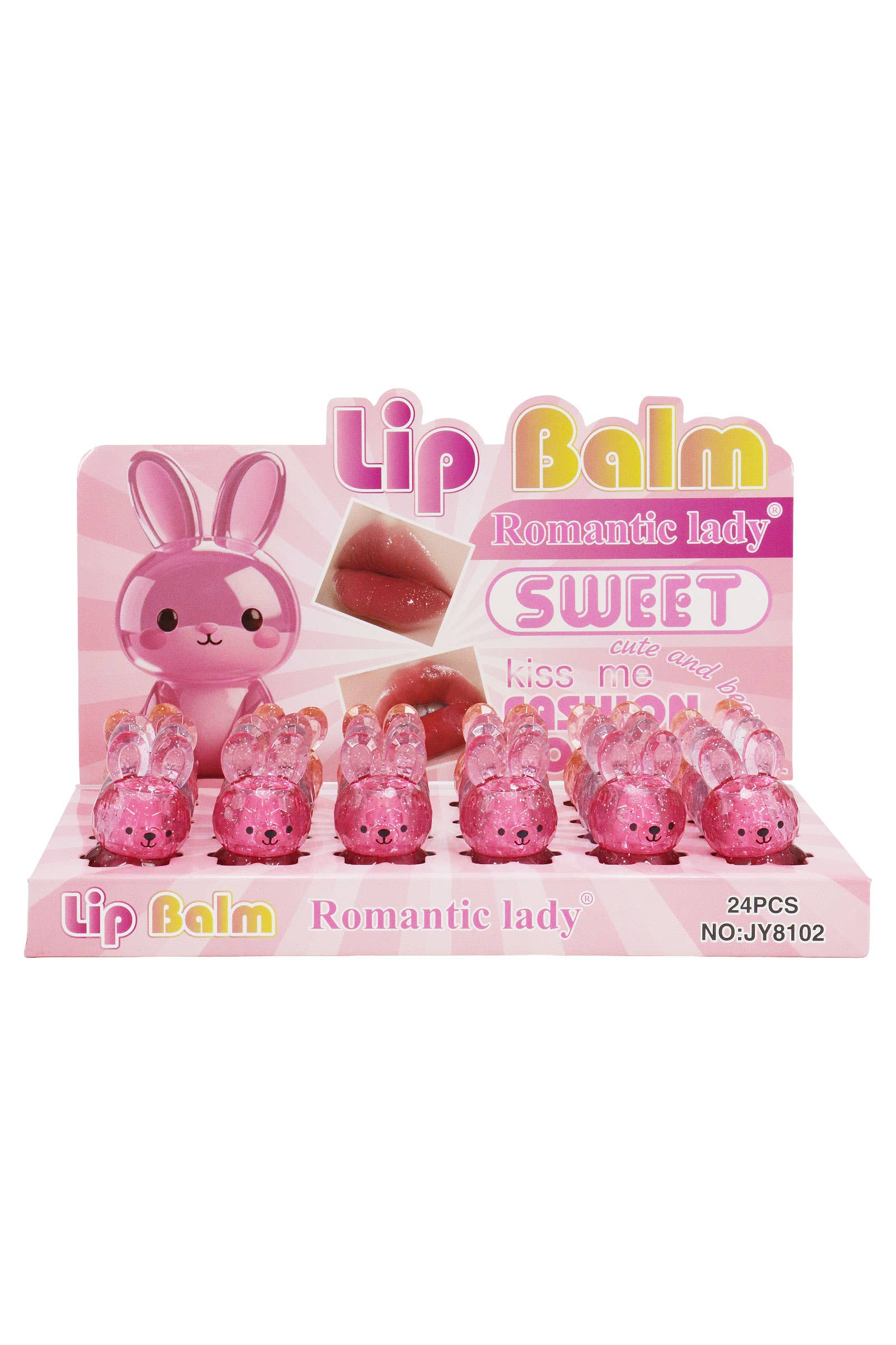 ASSORTITI Balsamo Labbra Prisma Glitter Coniglio - 24 Pezzi in vendita all'ingrosso su Faire2