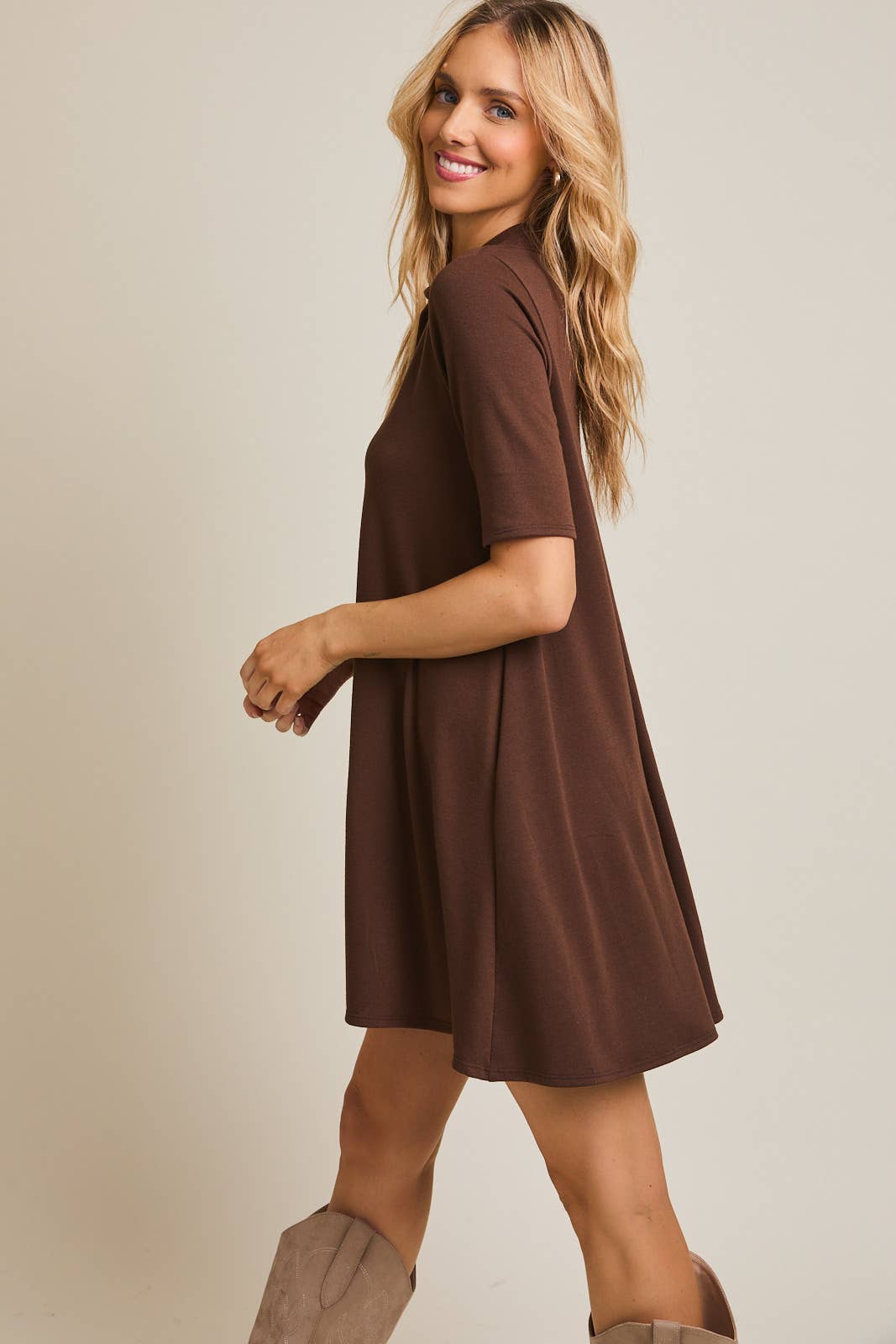 GILLI - Vente Robe – femme - Robe polo mini à manches mi-longues23