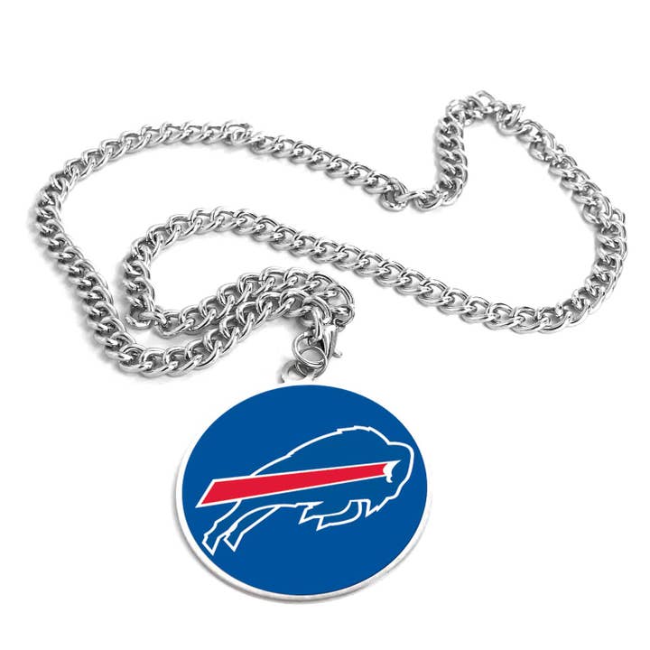 Collier à chaîne avec emblème de l'équipe des Buffalo Bills de la NFL pour la vente par Aminco USA