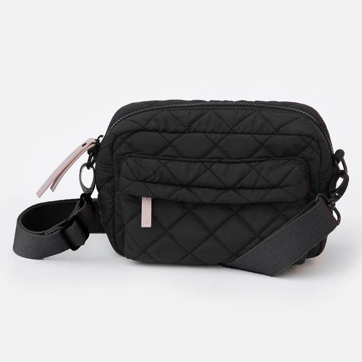 Caroline Gardner - Wholesale Crossbody Bag - Women's - Black Quilted Cross Body Bag