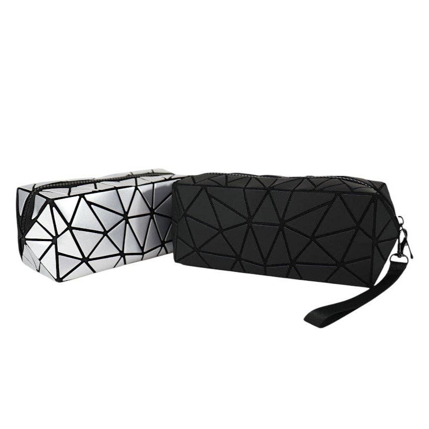 ASSORTED Geometric Triangle Pattern Makeup Pouch JB5526-14. (12PC) for wholesale on Faire16