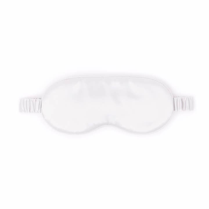 Off White Pure Zijde Slaapmasker voor wholesale door Nochka
