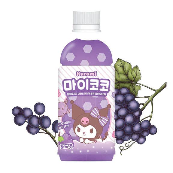 Global Bite Co - Wholesale Soda/Carbonated Drink - Kuromi Mycoco Grape Flavor 340ml (Korea)1