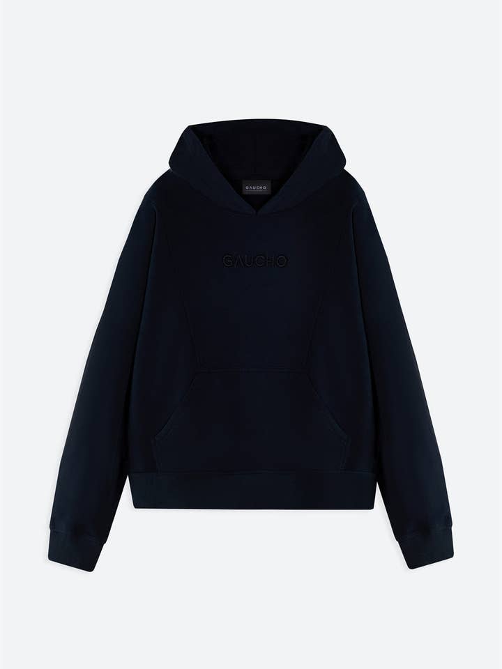 Suave bomullshuvtröja i svart för wholesale av Gaucho Buenos Aires