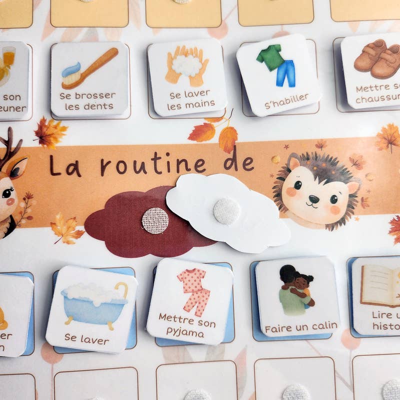 ColorFall Editions - Wholesale Learning Cards - Kids & Baby - Morning & Evening Routine Chart for Children - Autumn5