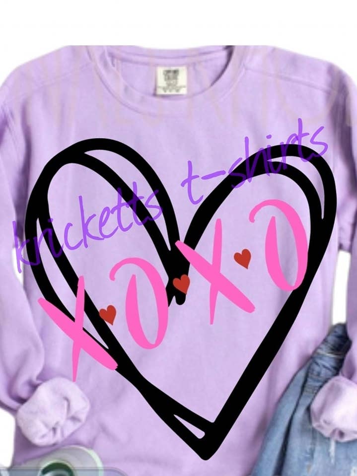 XoXo heart for wholesale by Kricketts' T-shirts