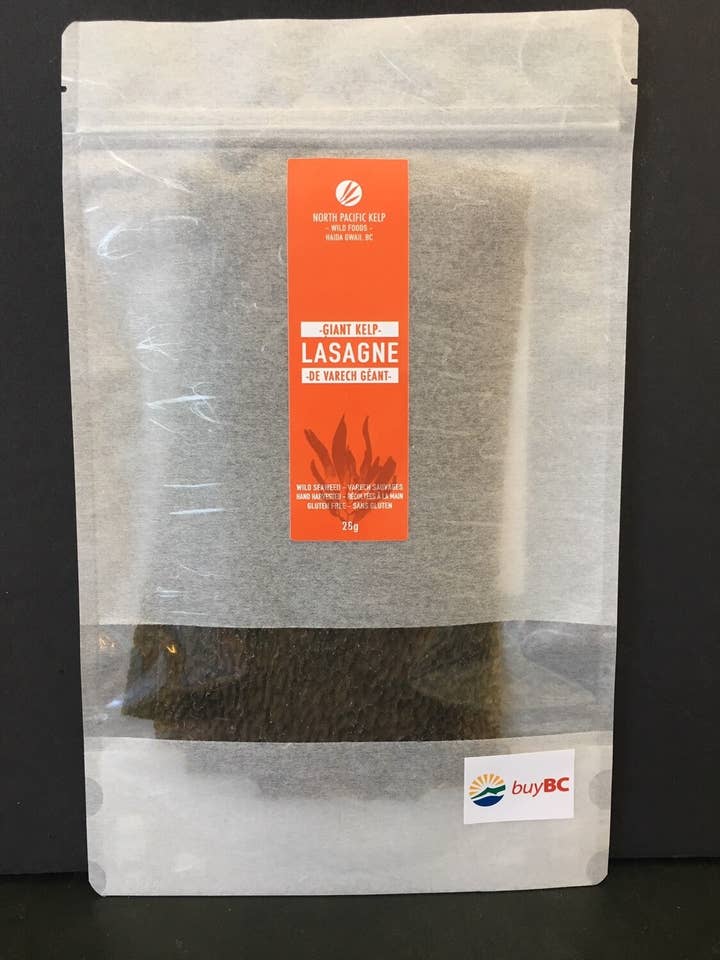 Giant Kelp Lasagne for wholesale by North Pacific Kelp Wild Foods