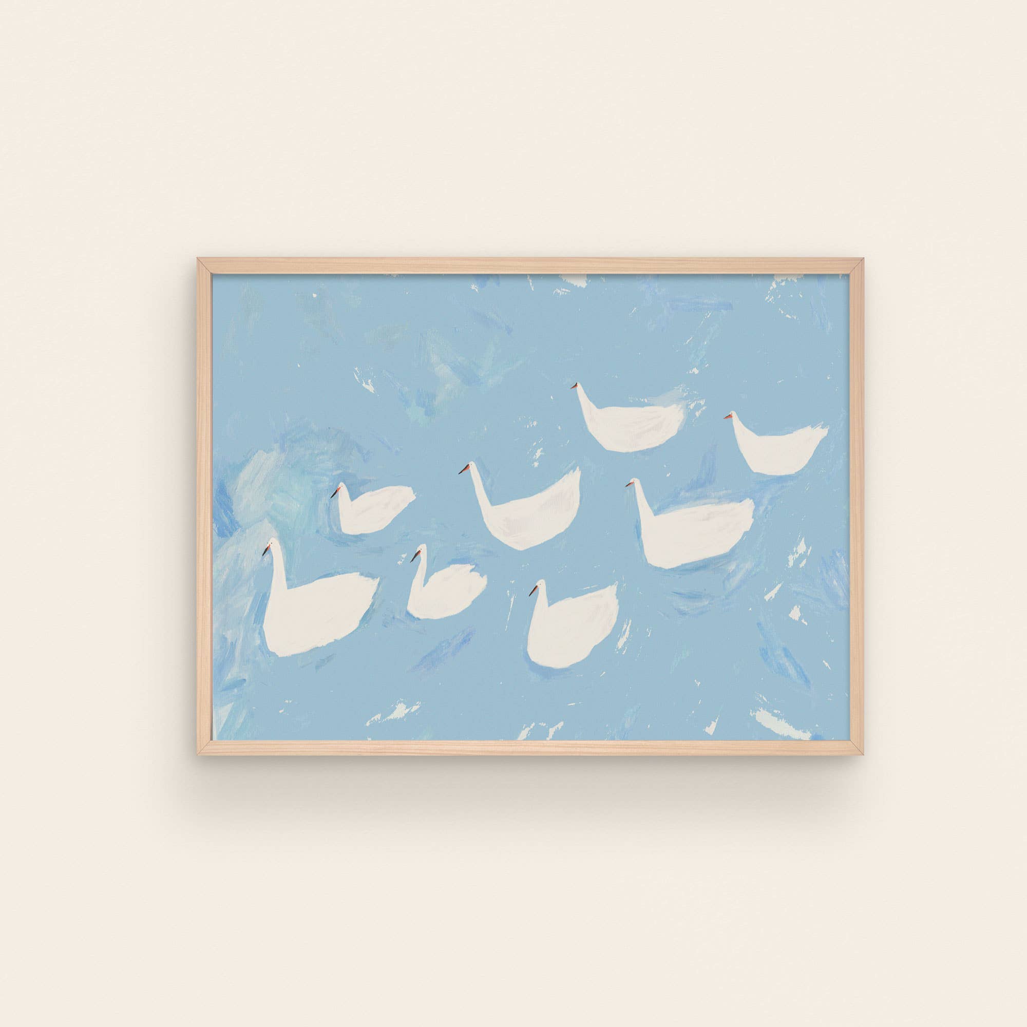 Little Black Cat Illustrated Goods - Vente Affiche d'art - Estampe artistique cygnes délicats | Décoration murale animaux | Art pour chambre d'enfant0