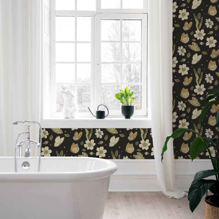 Everett Park - Wholesale Wallpaper - Vintage Monarch Butterfly Wallpaper0