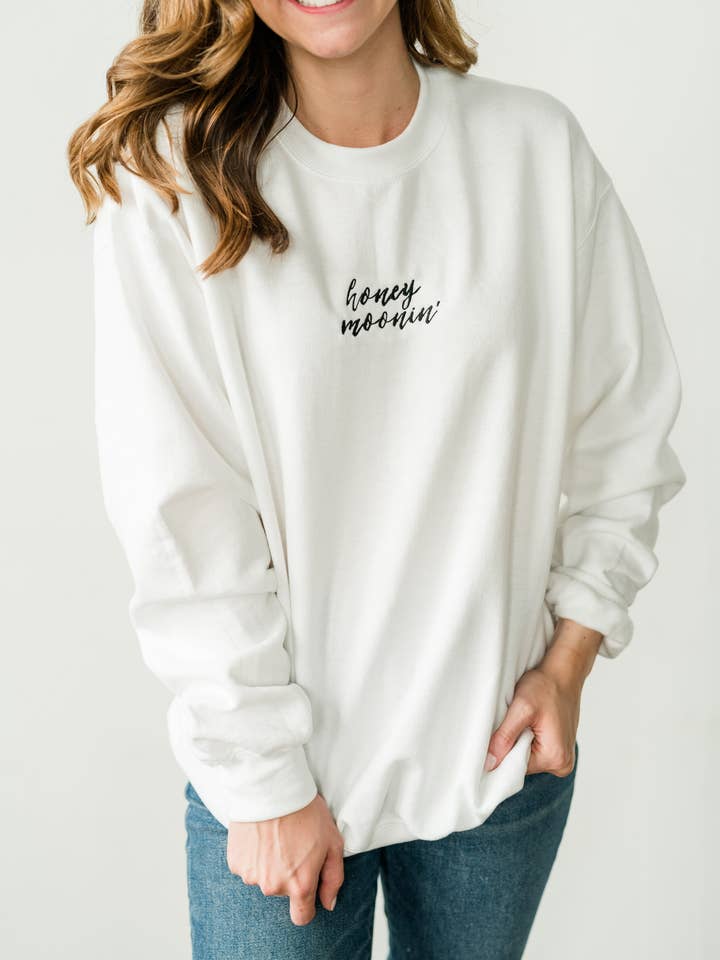 Honeymoonin' Sweater for wholesale by Amy Grace Monograms