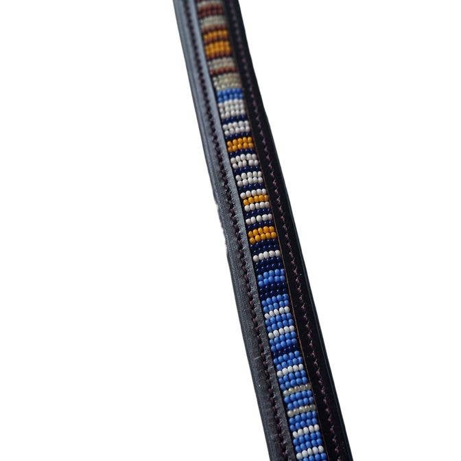 kay-line - Wholesale Horseback Riding Gear - Leather HORSE Browband BLUE WHISPER2