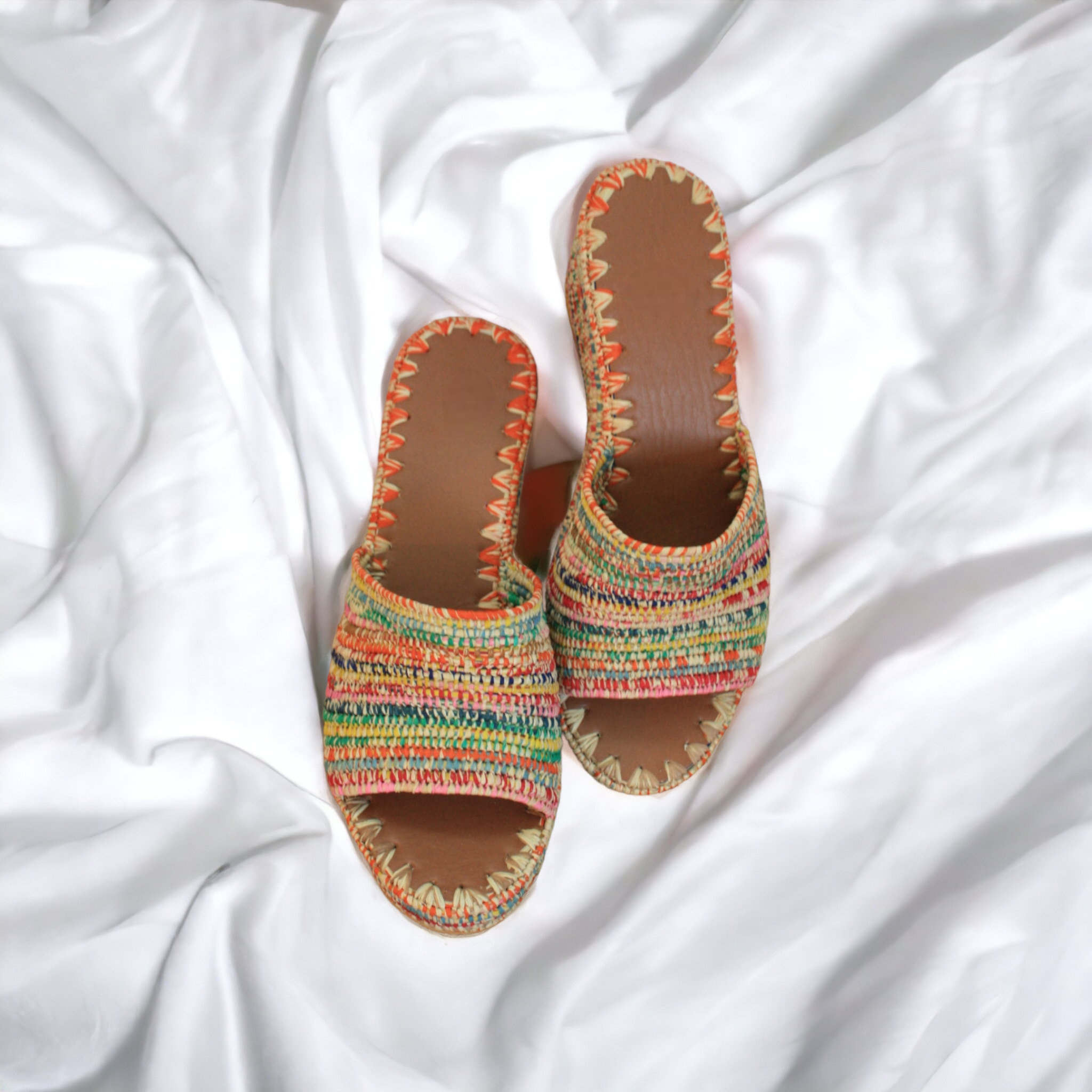 Berberparadise – Engroshandel Tøfler - Dame – Håndlavede slip-on sko, mule i raffia1