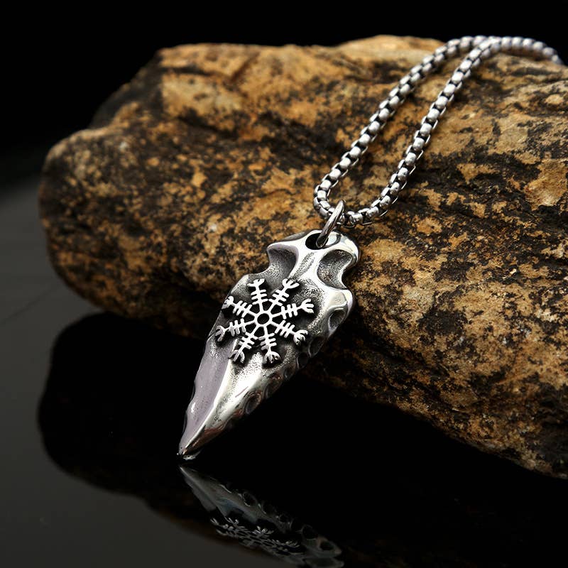 Gemcohub - Wholesale Pendant/Charm Necklace - Viking Style Arrow Rune Necklace2