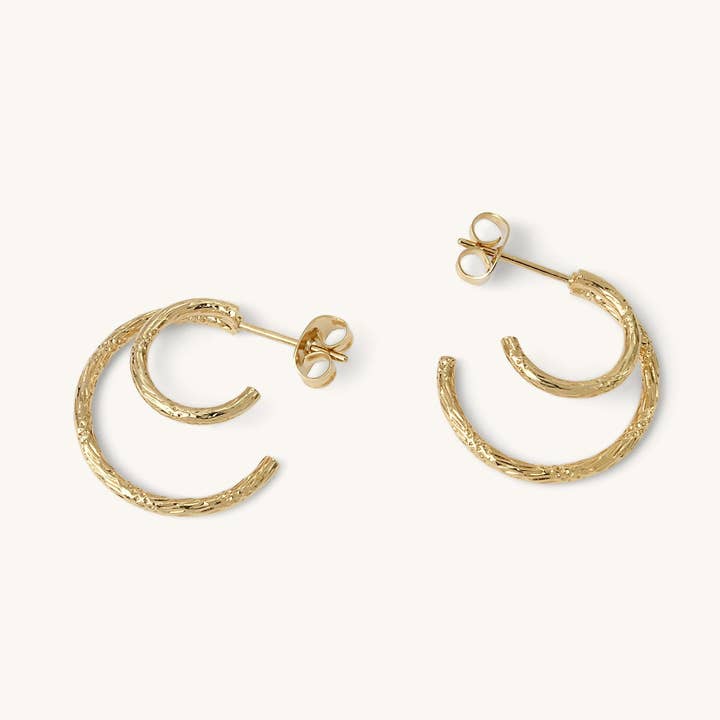 Laura dubbele oorringen voor wholesale door Kariboobijoux