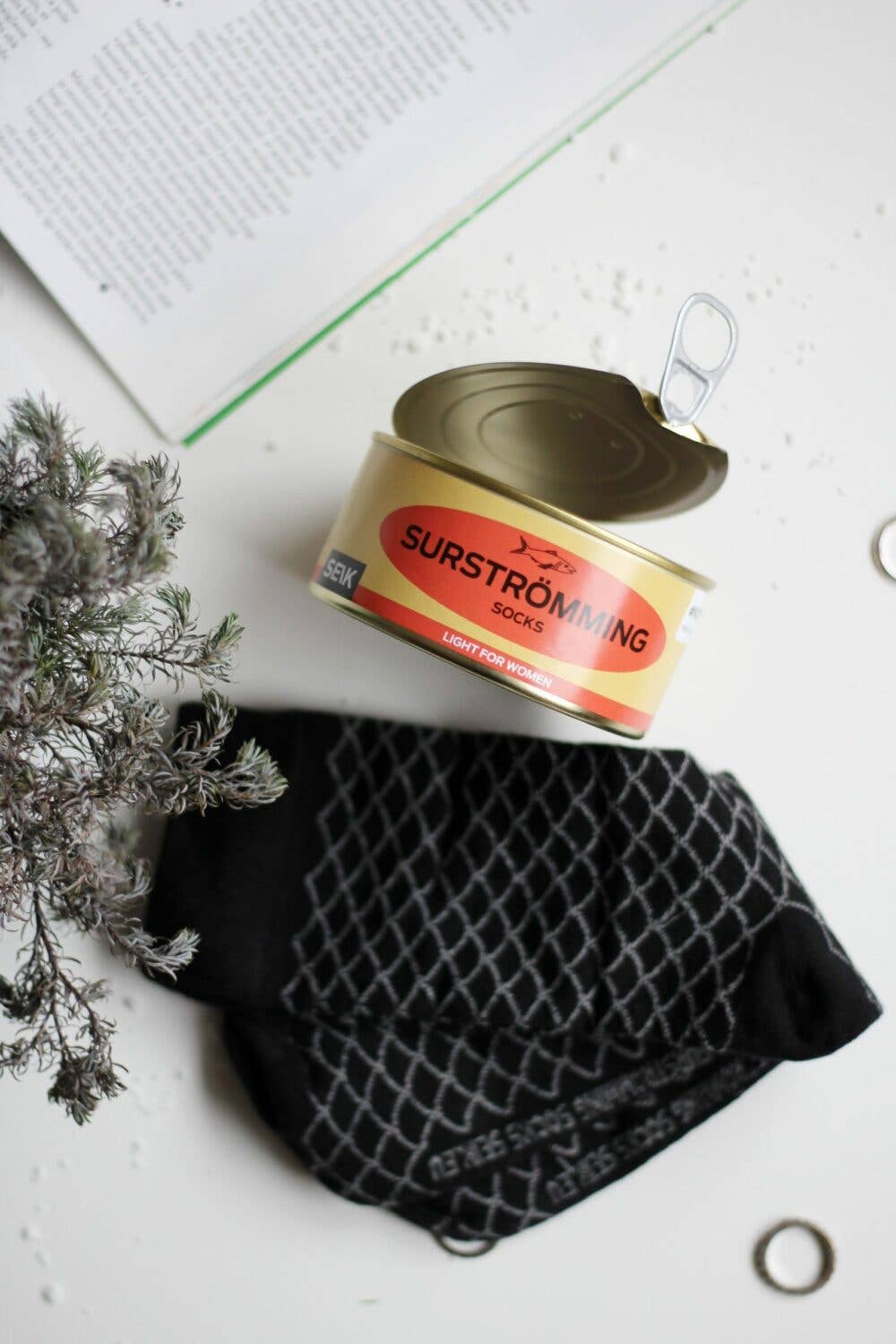 Black Tinned Fish Socks - Surströmming for wholesale on Faire7