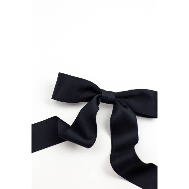 Grace & Grandeur - Wholesale Hair Bow - Women's - Medium Matte Satin Hair Bow Barrette | Florence Bow22