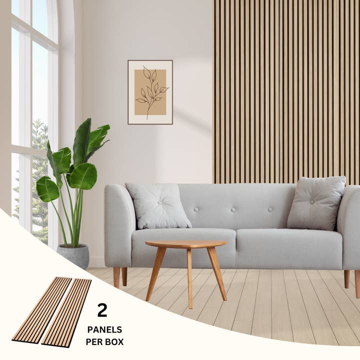 Made In Vietnam - Wholesale Wall Paneling - Acoustic Slatwall Wood Panels 94.49" x 12.6" (2 Panels/Box)