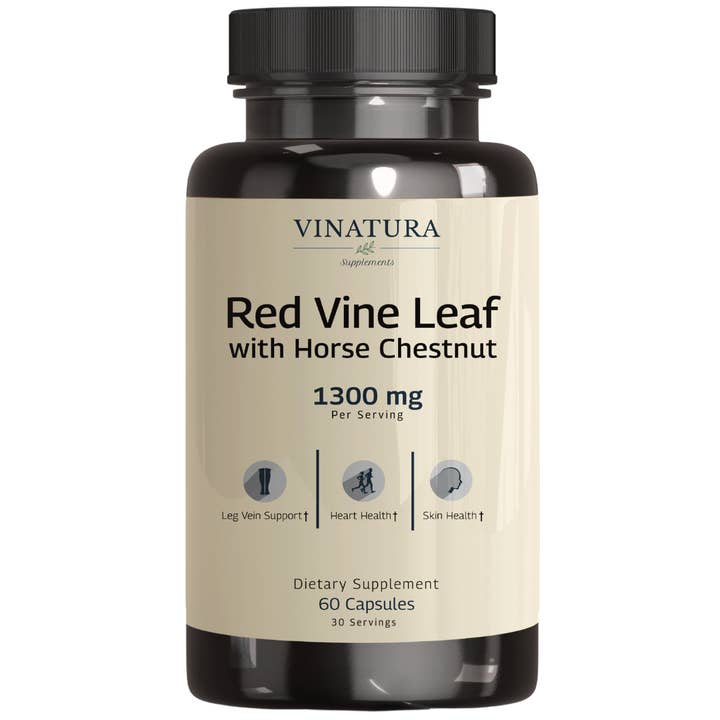 Red Vine Leaf extract Horse Chestnut 1300mg for wholesale by VINATURA SUPPLEMENTS