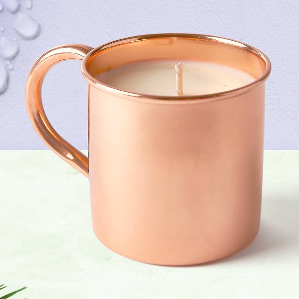 Rainwater + Mountain Air Copper Mug for wholesale by Vim + Vigor Candle Co