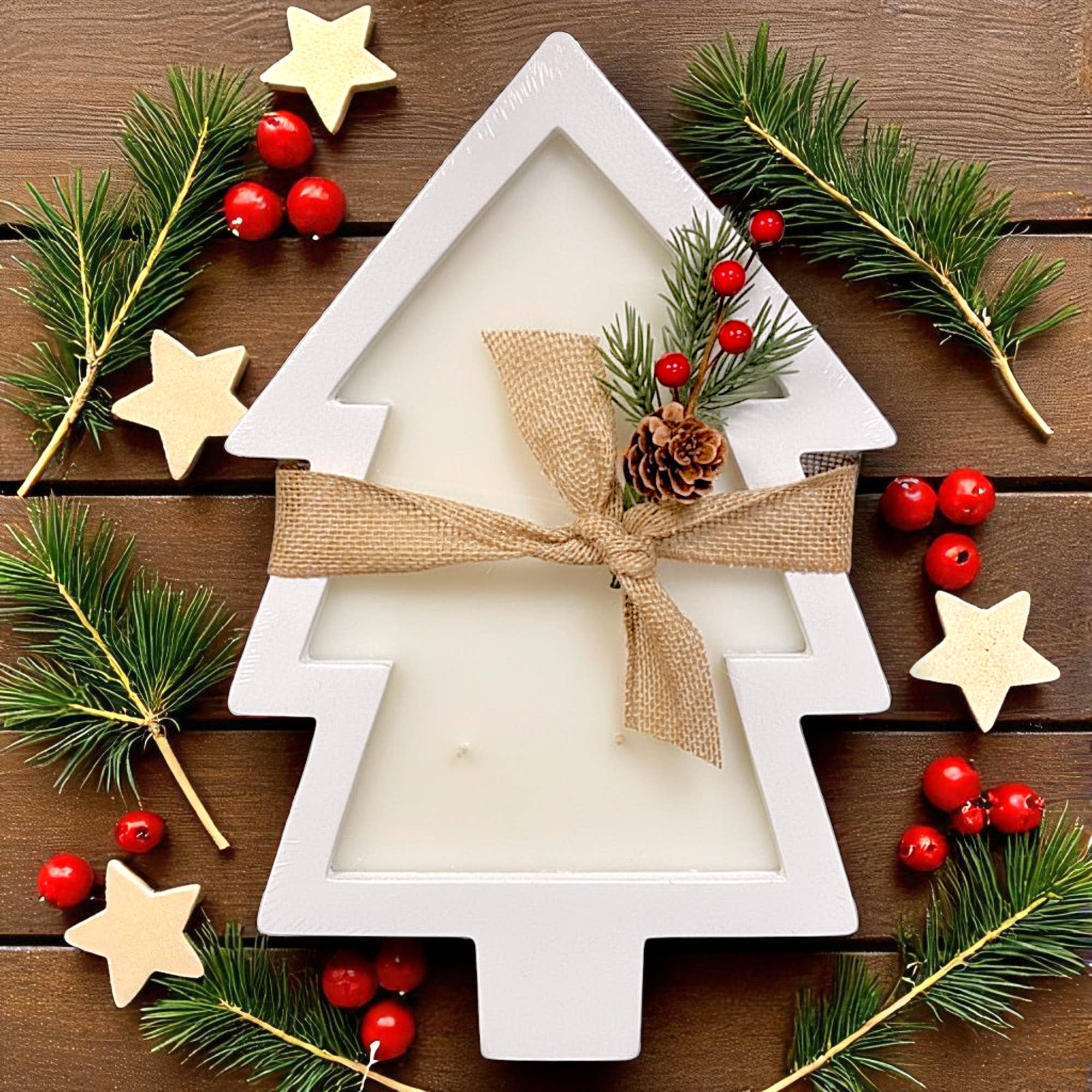 Crooked River Candle - Wholesale Pot/gevulde kaars - Hout Boom Kaars-Witkalk Deegkom-5 lonten-Feestgeuren1