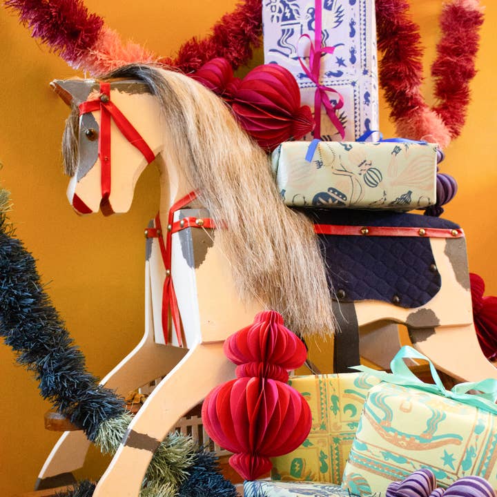 Vintage Baubles Hand Printed Decorative Paper for wholesale by AARVEN