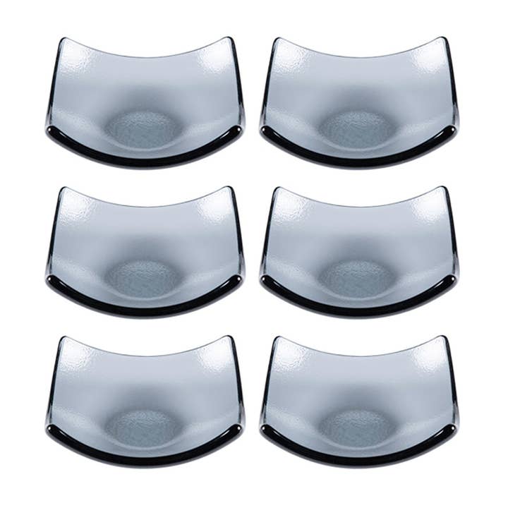 Glazen Servies 3,5" x 3,5" x h:1,25" 3 oz. Vierkante Houtskool Glazen Ramekin (Set van 6) voor wholesale door TURGLA HOME