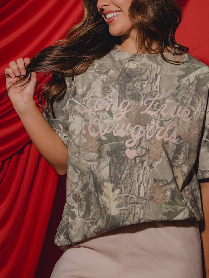 Long Live Cowgirls Camo Tee for wholesale by LivyLu