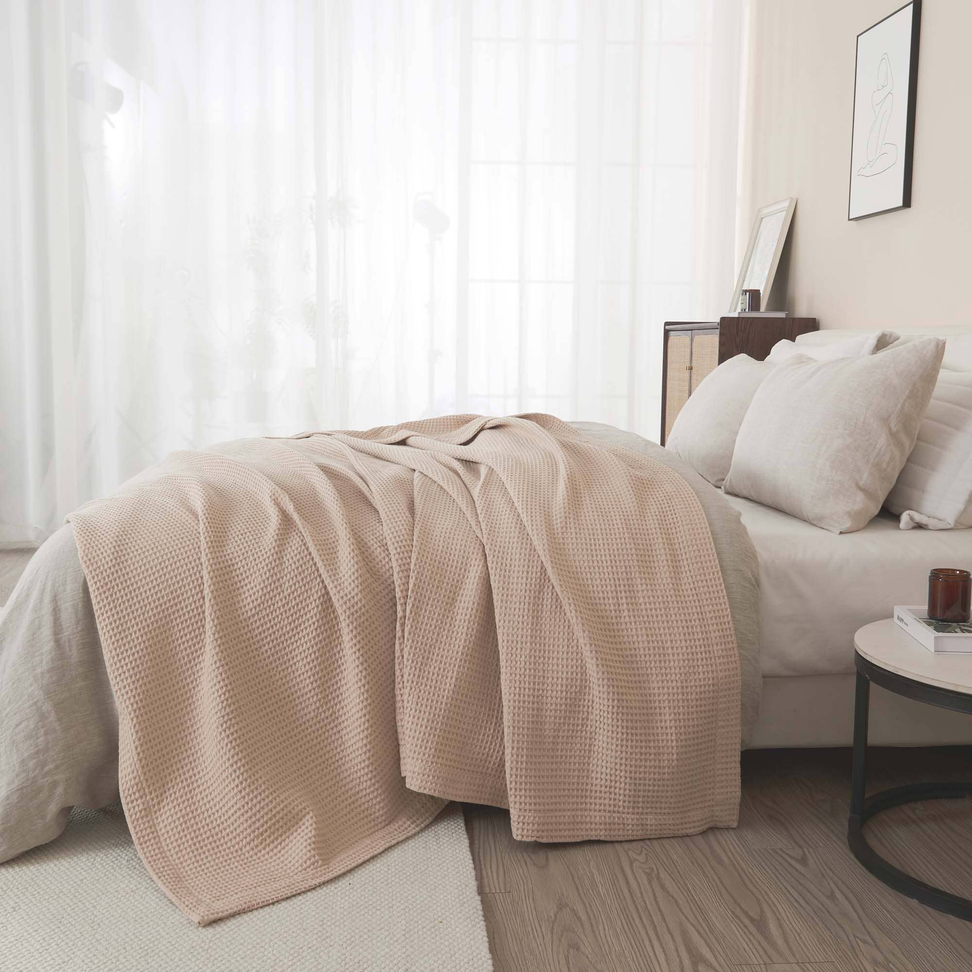 BH Collective - Wholesale Bedding Blanket - Bed Blanket - 100% Cotton Waffle Weave - Mikala Collection29