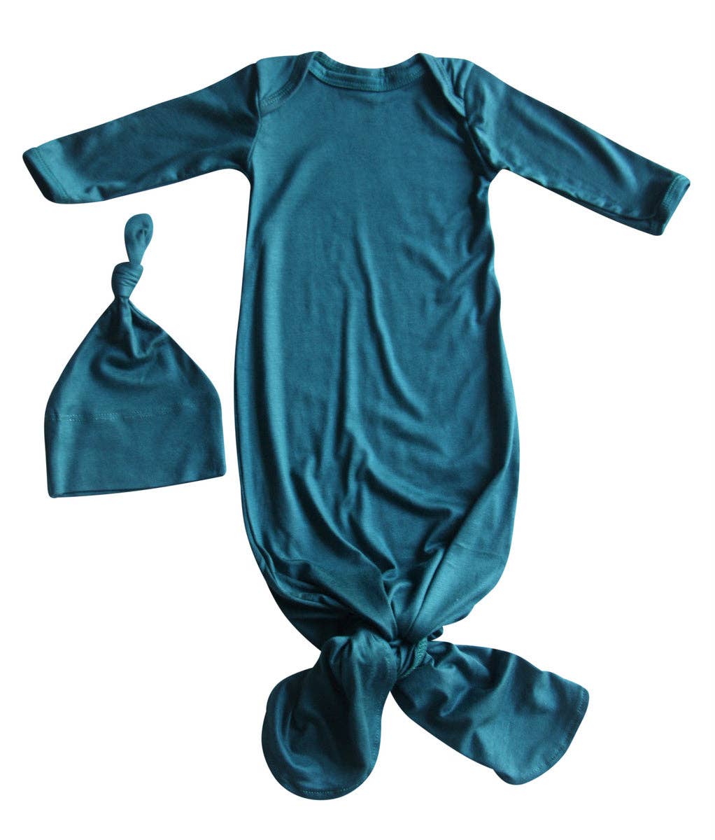 Rocket Bug - Wholesale Babygown Set - Baby - Silky Knotted Baby Gown with Knotted Hat - Infant Sleeper3