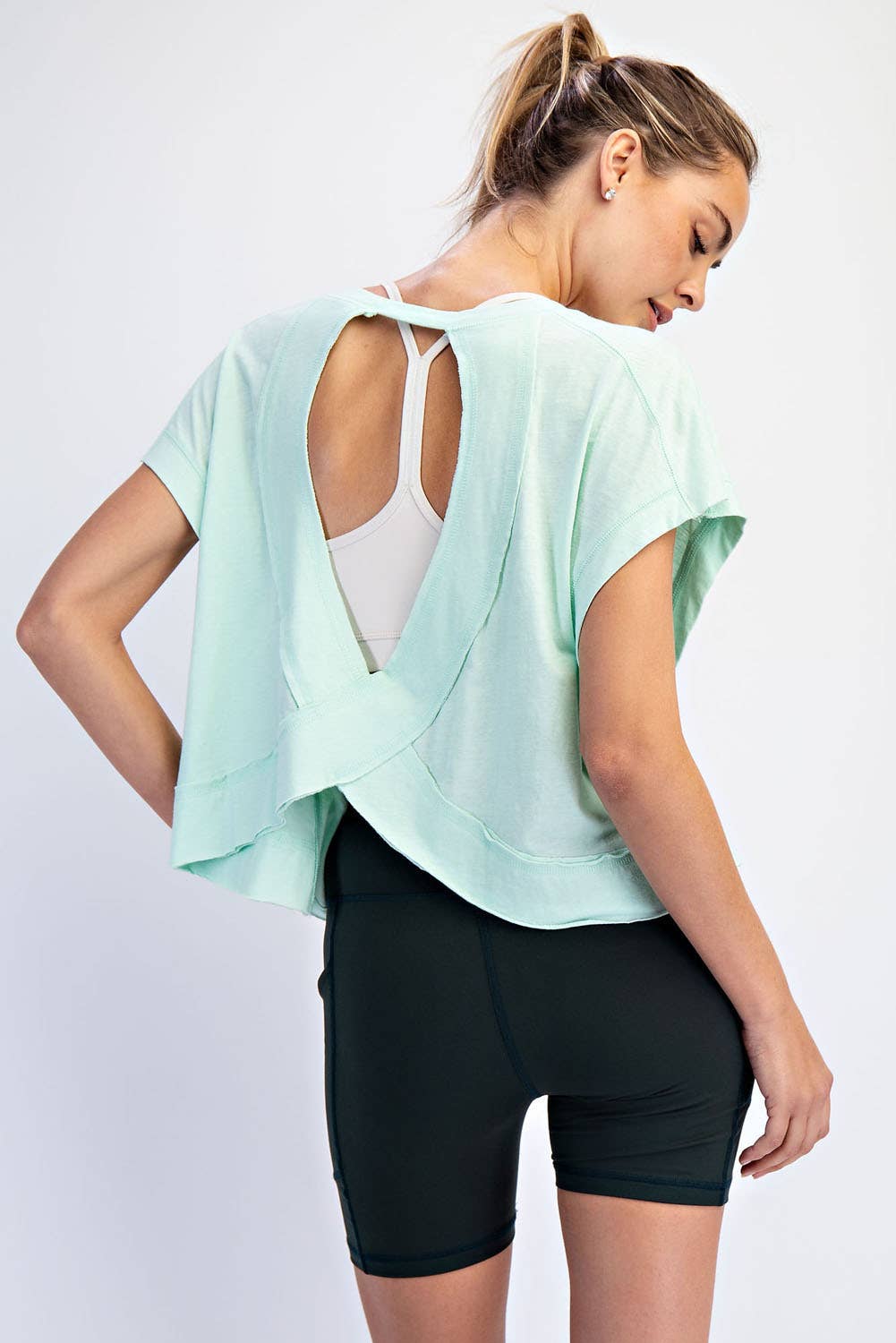 Rae Mode - Wholesale Shirt - Women's - COTTON SLUB OPEN BACK TOP48