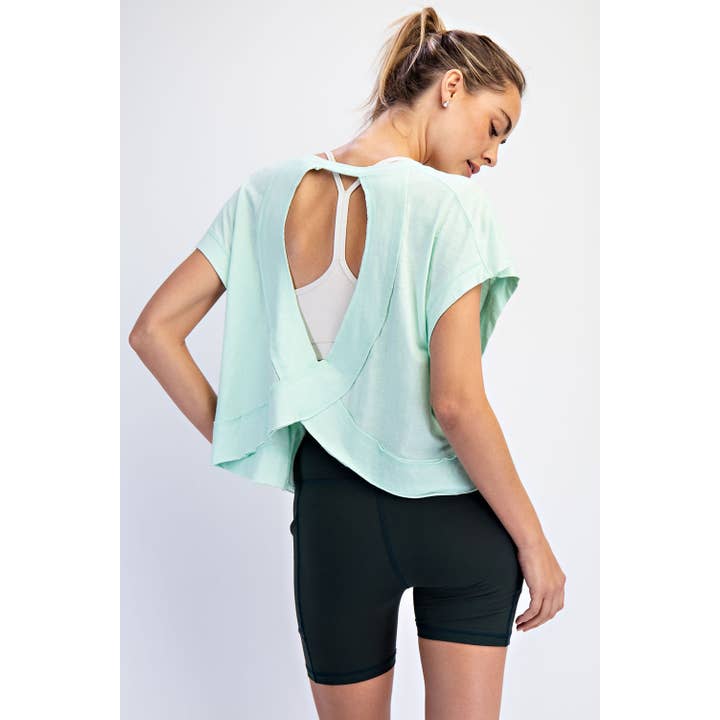Rae Mode - Wholesale Shirt - Women's - COTTON SLUB OPEN BACK TOP48