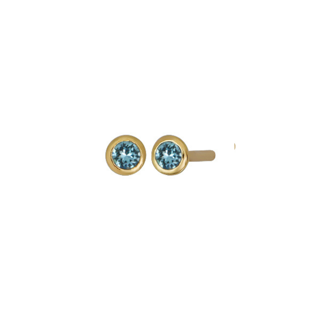 The Land of Salt - Wholesale Stud/Post Earrings - Birthstone Stud Earrings in Gold - Choose Stone2