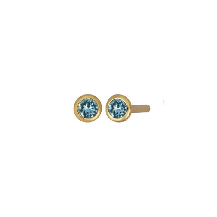 The Land of Salt - Wholesale Stud/Post Earrings - Birthstone Stud Earrings in Gold - Choose Stone2