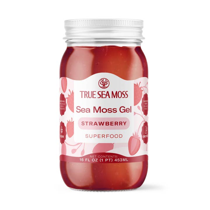Gel de mousse de mer à la fraise pour la vente par TrueSeaMoss