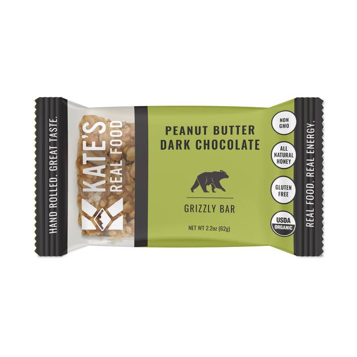 Barre de chocolat au beurre d'arachide « Grizzly » de Kate's Real Food 2,2 oz pour la vente par Righteous Felon Craft Jerky